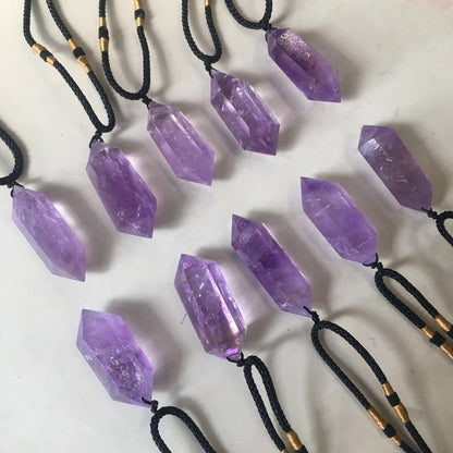 Amethyst Hexagonal Prism Pendant