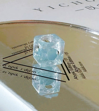 Aquamarine Chinese Puzzle Ball Pendant