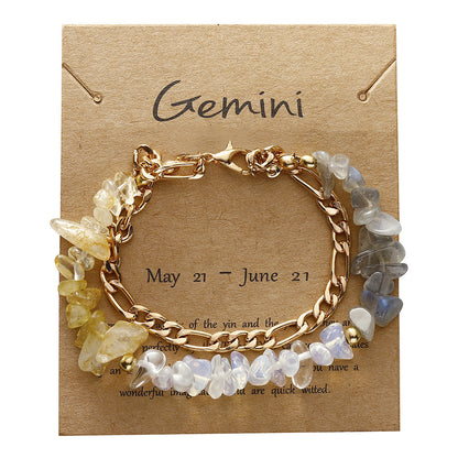 Zodiac Bracelet: Crystal Gravel Bracelet