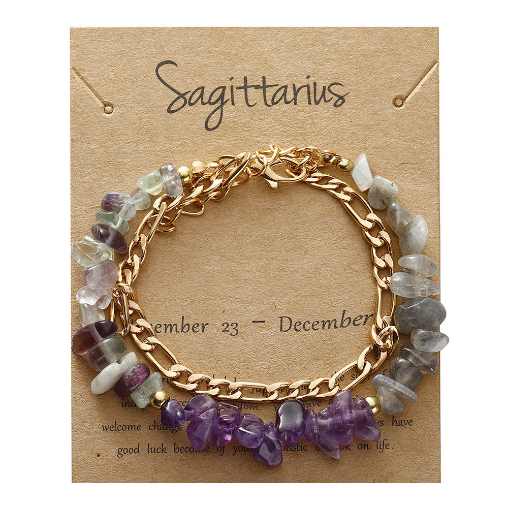 Zodiac Bracelet: Crystal Gravel Bracelet