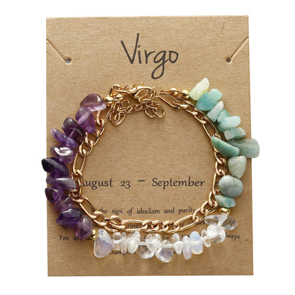 Zodiac Bracelet: Crystal Gravel Bracelet