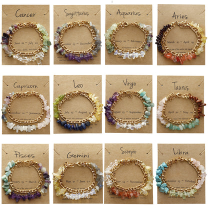 Zodiac Bracelet: Crystal Gravel Bracelet