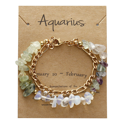 Zodiac Bracelet: Crystal Gravel Bracelet