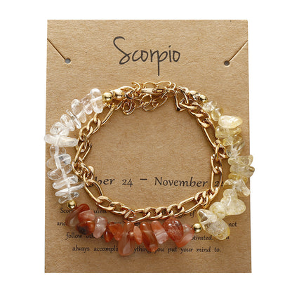 Zodiac Bracelet: Crystal Gravel Bracelet