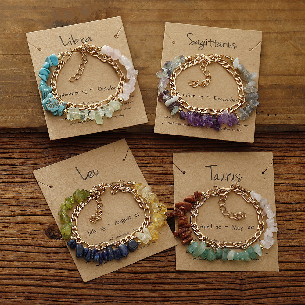 Zodiac Bracelet: Crystal Gravel Bracelet