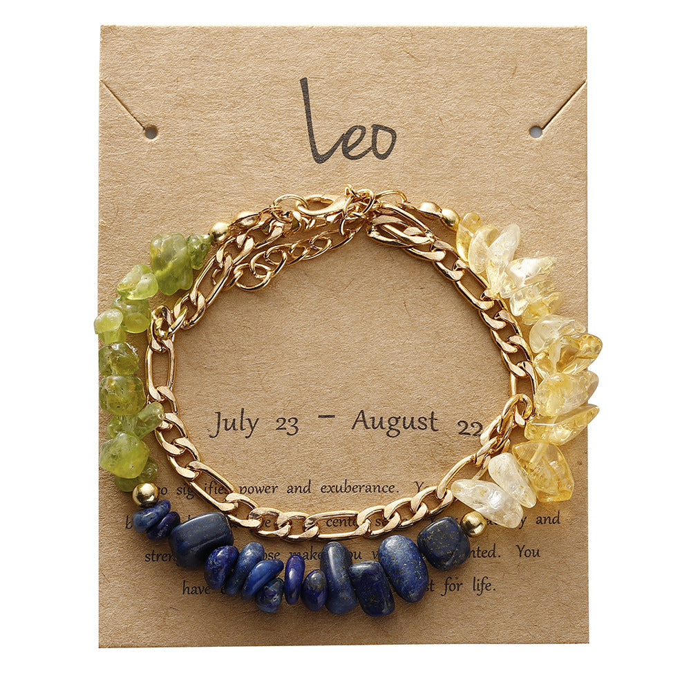 Zodiac Bracelet: Crystal Gravel Bracelet