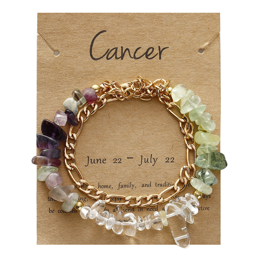 Zodiac Bracelet: Crystal Gravel Bracelet