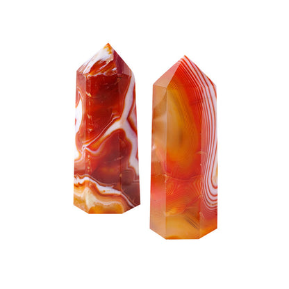 Red Agate Crystal Column