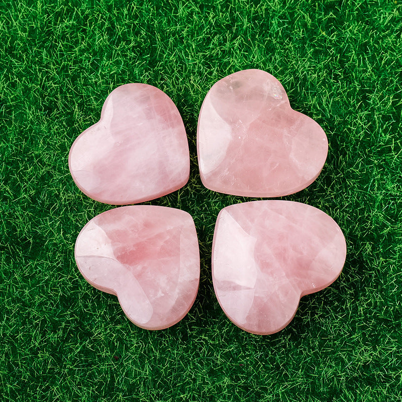 Rose Quartz heart / five-pointed star ornament