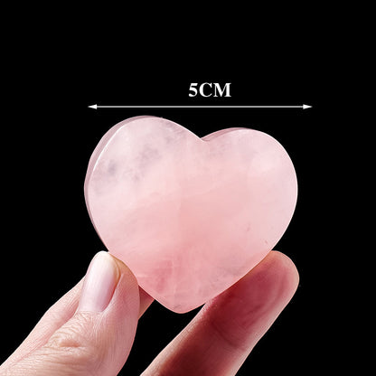 Rose Quartz heart / five-pointed star ornament