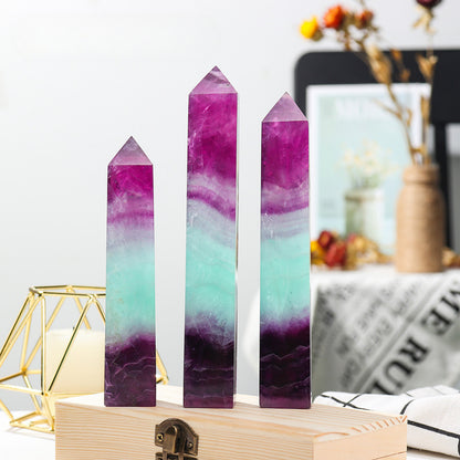 Watermelon Fluorite Crystal Column