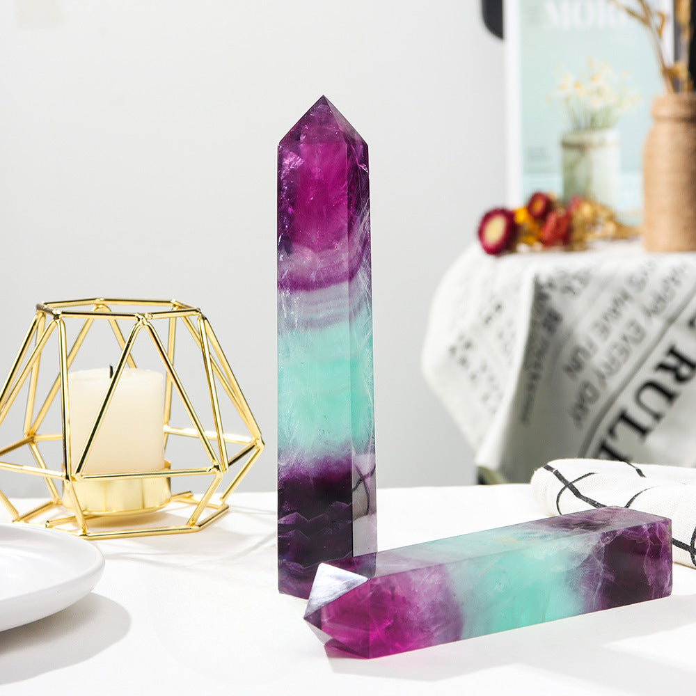 Watermelon Fluorite Crystal Column