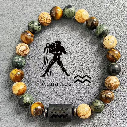 Zodiac Bracelet: Tiger Eye Stone Bracelet