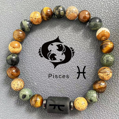 Zodiac Bracelet: Tiger Eye Stone Bracelet