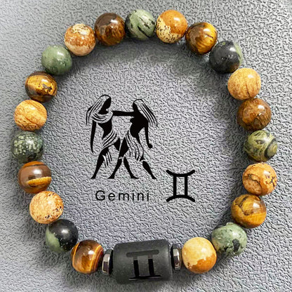 Zodiac Bracelet: Tiger Eye Stone Bracelet