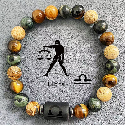 Zodiac Bracelet: Tiger Eye Stone Bracelet