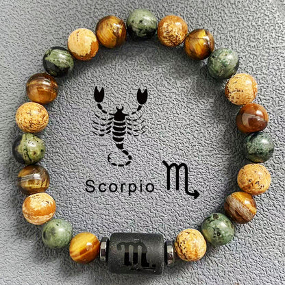 Zodiac Bracelet: Tiger Eye Stone Bracelet