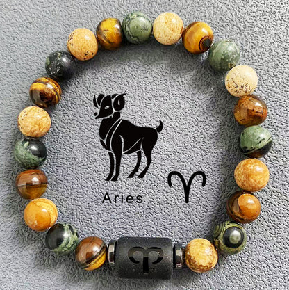 Zodiac Bracelet: Tiger Eye Stone Bracelet