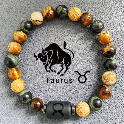 Zodiac Bracelet: Tiger Eye Stone Bracelet