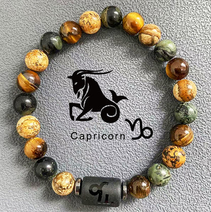 Zodiac Bracelet: Tiger Eye Stone Bracelet